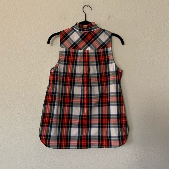 J. Crew Plaid Sleeveless Top - Picture 2 of 6